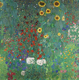 Farm Garden with Sunflowers 克林姆