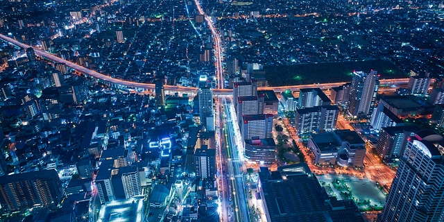 あべのハルカスからの大阪夜景