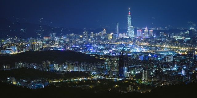 台北夜景　碧山巖