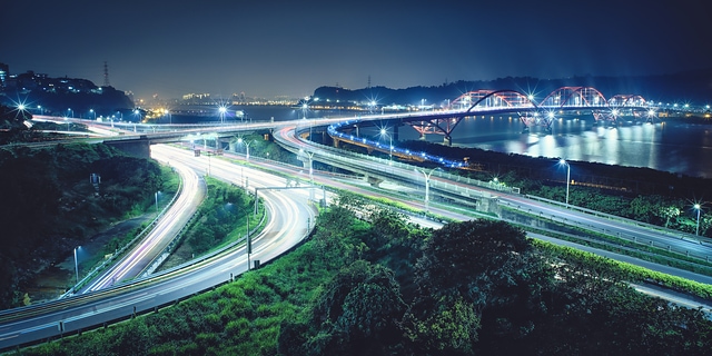 關渡大橋夜景