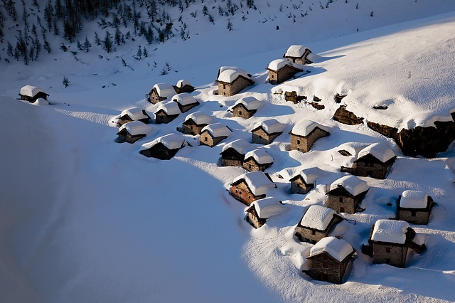 Arial view of Alpe Lendine