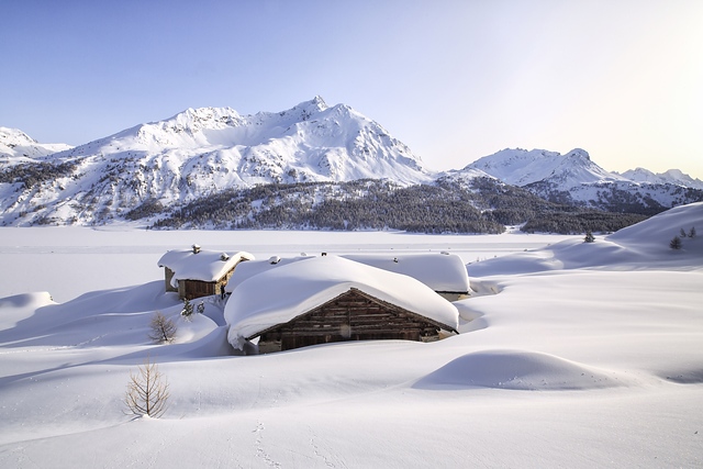 Winter landscape, Engadine Switzerland