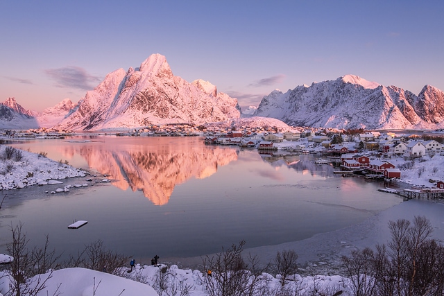 The arctic sunset Norway