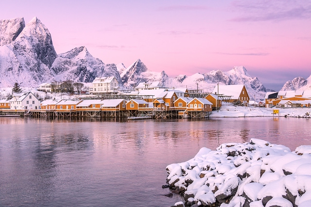 Sunrise in Sakrisøy Norway