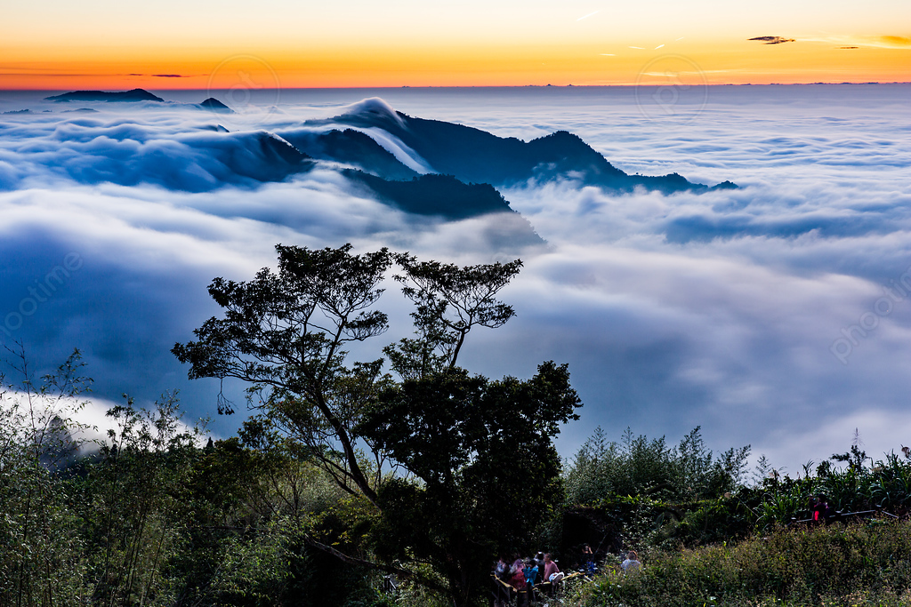 阿里山-隙顶-日落 云海