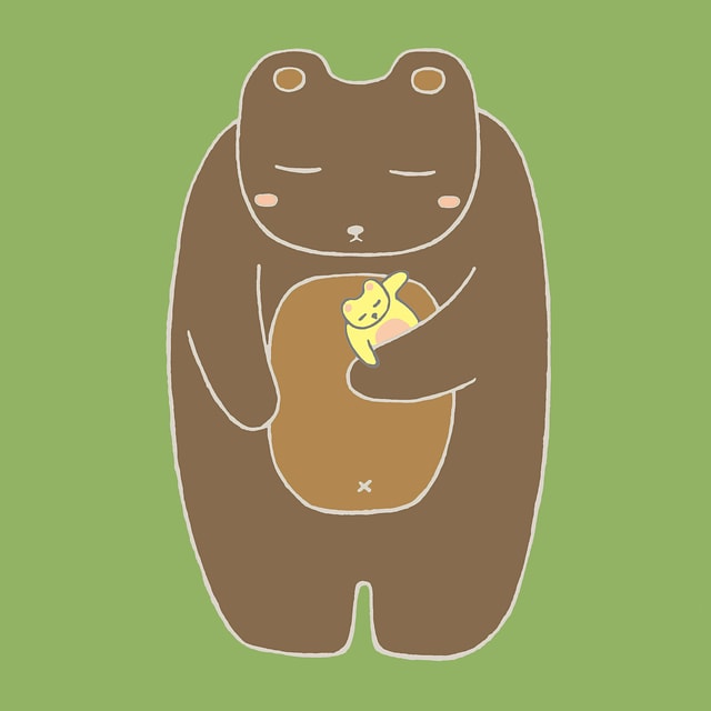bear with his baby