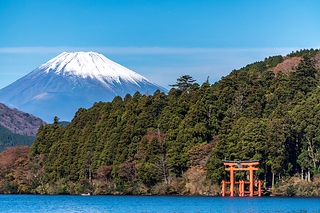 富士山及河口湖鳥居