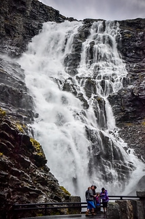 Spectacular waterfall in Norway Molde