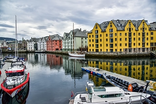 Beautiful small villege in Norway