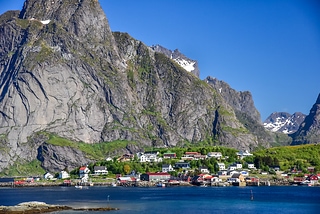 Beautiful mountain scene in Norway
