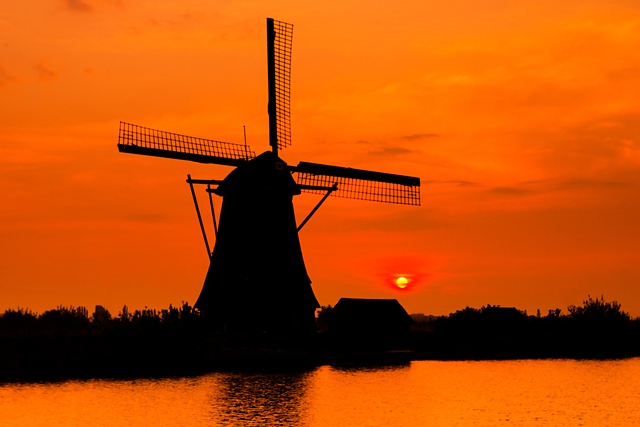 Mulino al tramonto